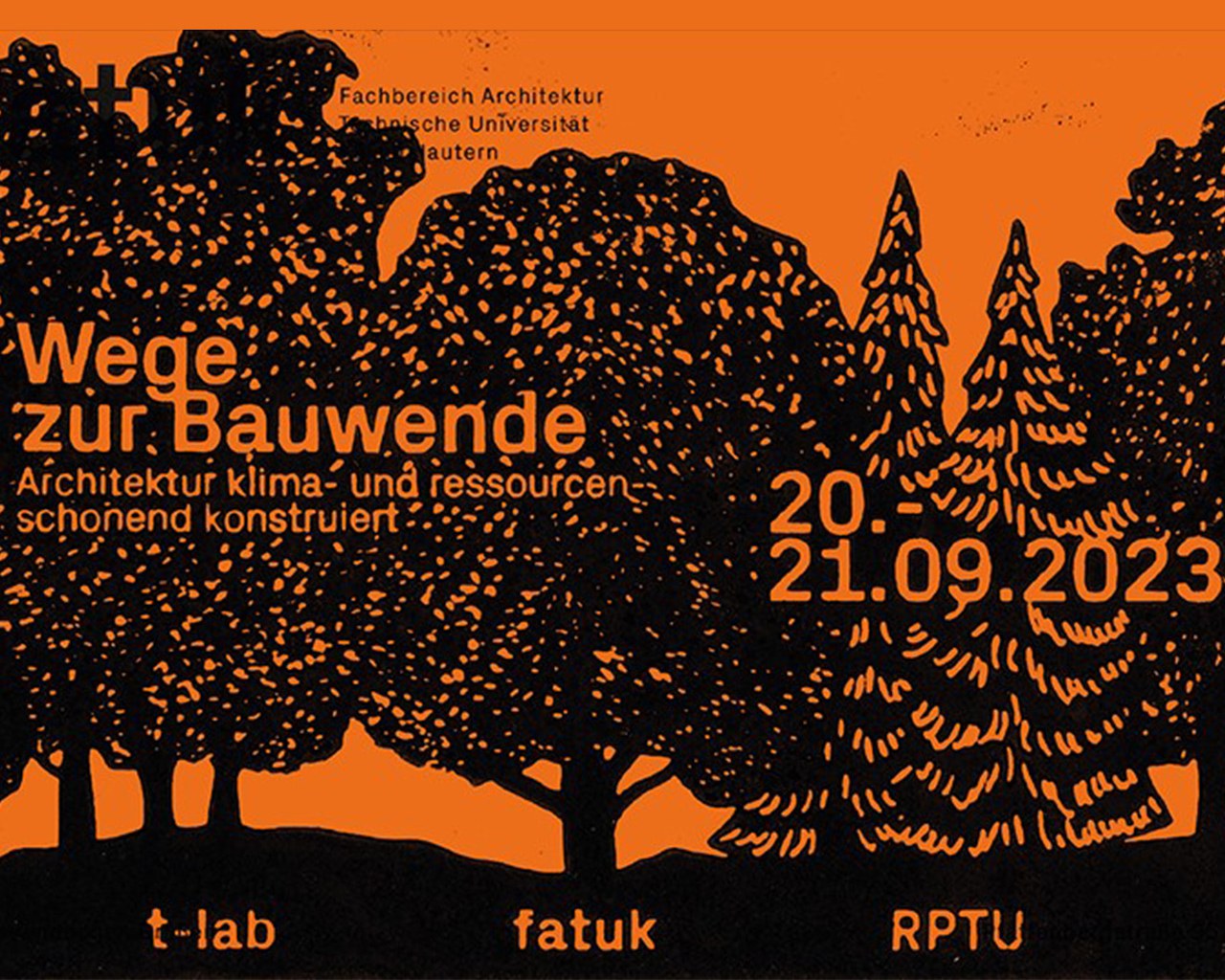 Plakat eines Symposiums zur Bauwende in Kaiserslautern 2023