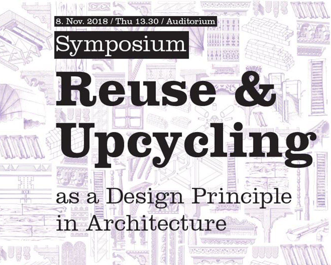 Plakat eines Symposiums über Reuse und Upcycling 2018