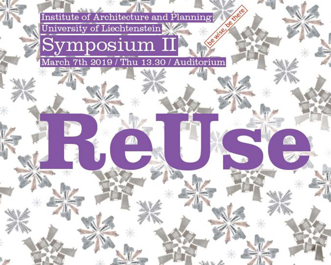 Plakat eines Symposiums über ReUse und Upcycling 2019