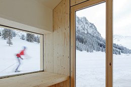 Langlaufhütte Liechtenstein Holzhütte