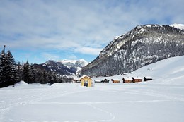 Langlaufhütte Liechtenstein Holzhütte Steg Malbun 