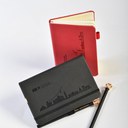 Notizbuch schwarz, mit Liechtenstein Skyline