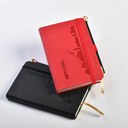 Notebook red, with Liechtenstein skyline