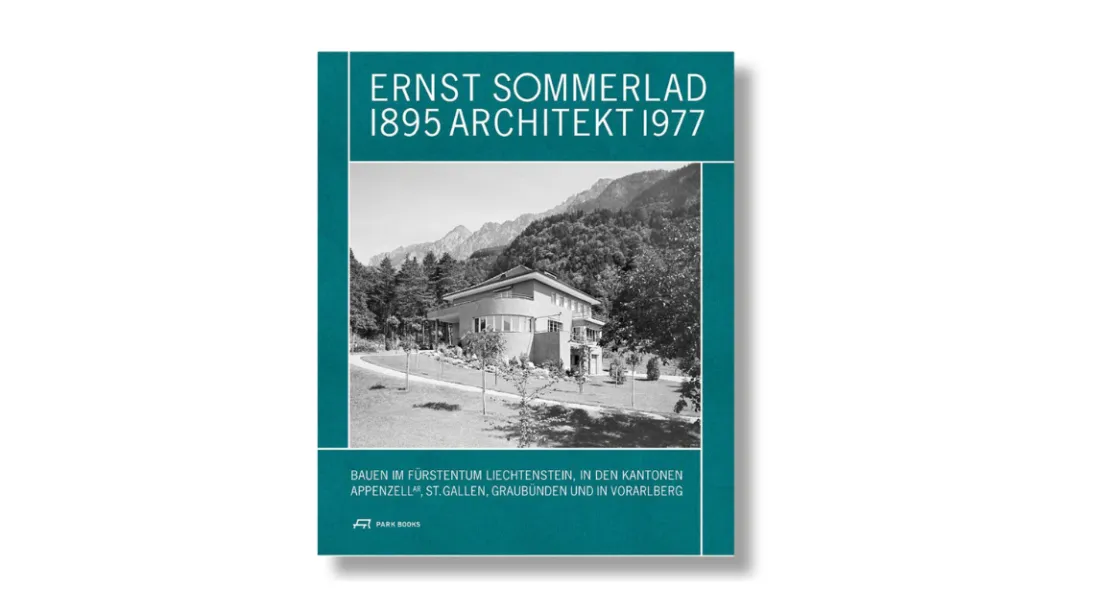 Petrolblaues Buchcover zum Architekten Ernst Sommerlad