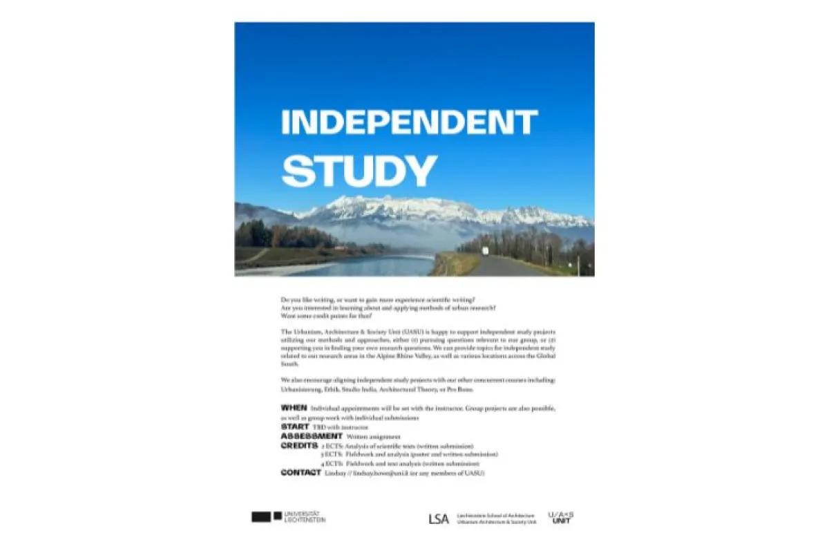 Plakat einer Independent Study