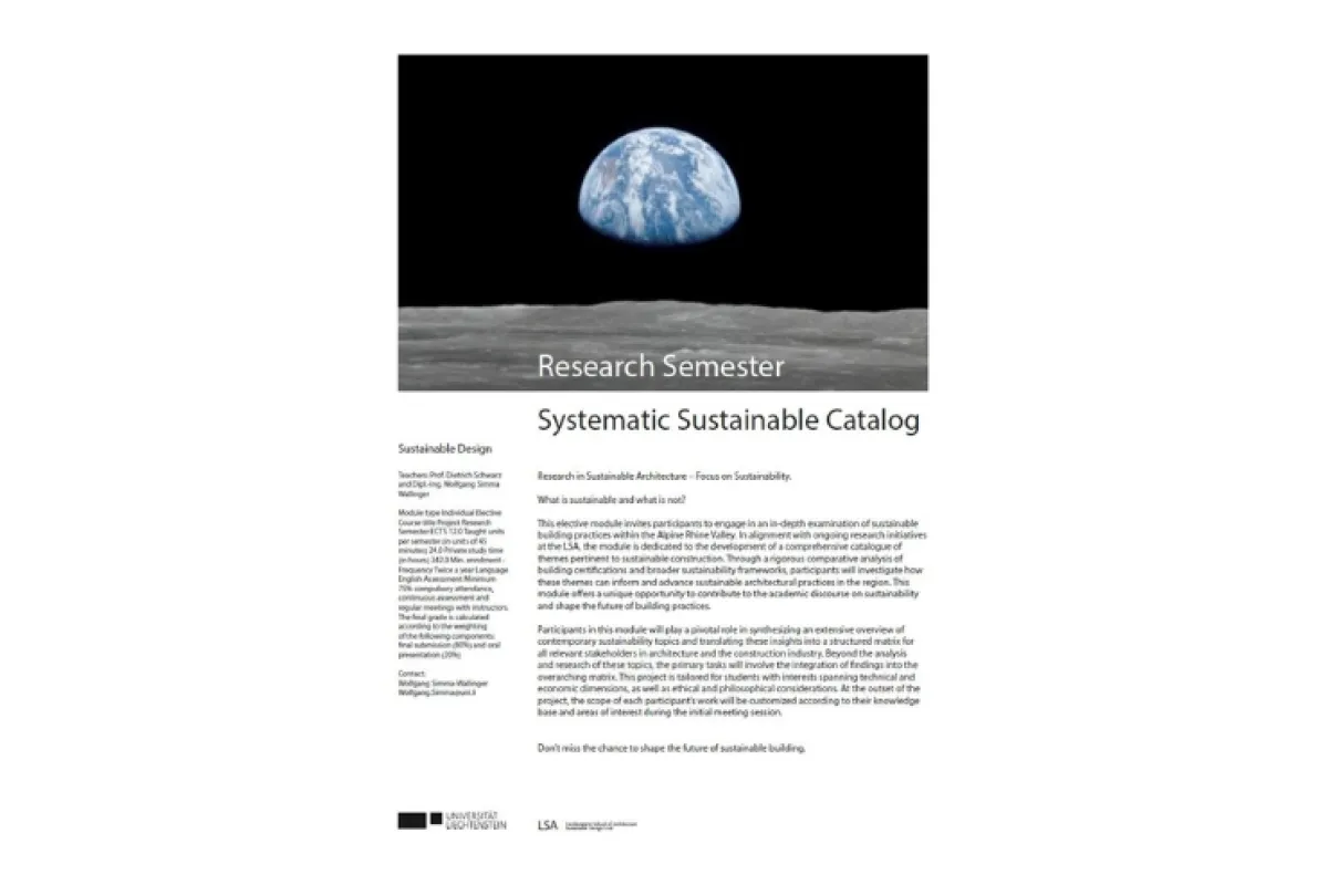 Cover des Researchsemesters "Systematic Sustainable Catalogue"