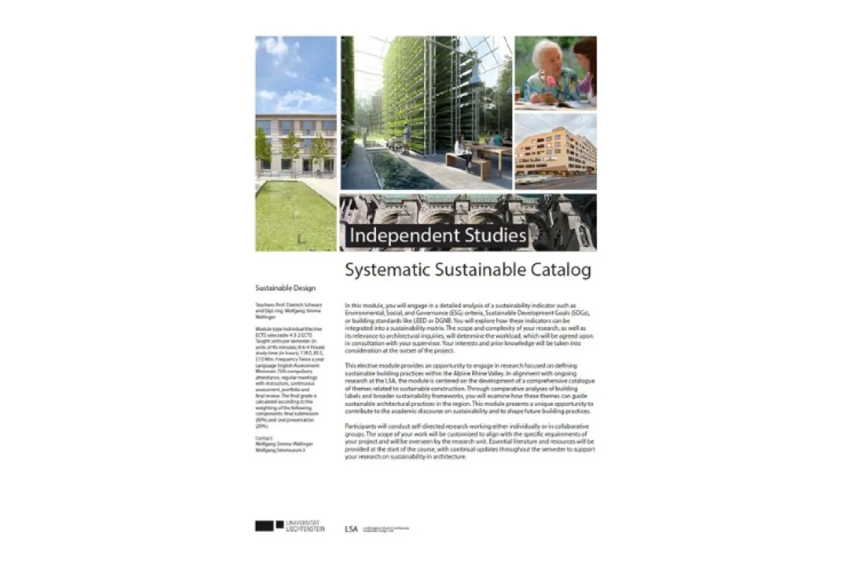 Cover zur Independent Study "Systematic Sustainable Catalogue"