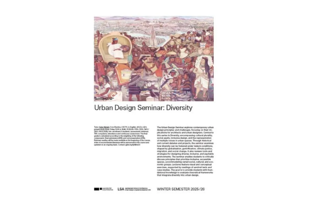 Poster zur Vorlesung Urban Design im WS25/26