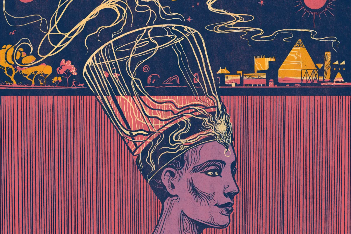 Illustration Titelseite Zeitung Denkraum von Adam Vogt