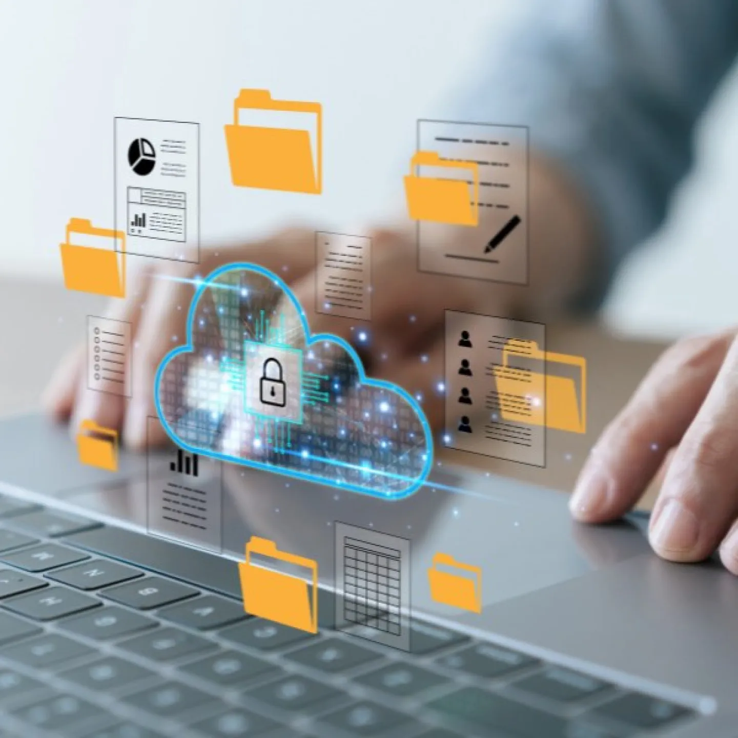 Visualisierung von Cloud-Computing, die die Transformation der Geschäftswelt und zukünftige Entwicklungen veranschaulicht.