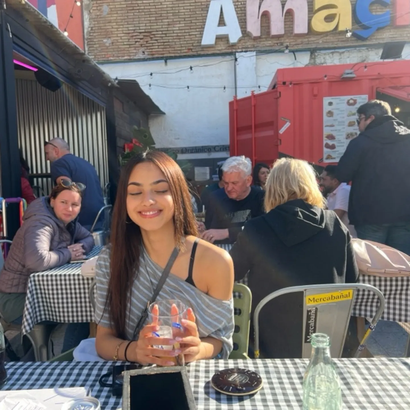 Girl with closed eyes