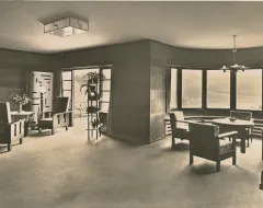 Schwarz-Weiss Aufnahme eines Gebäudes des Architekten Ernst Sommerlad