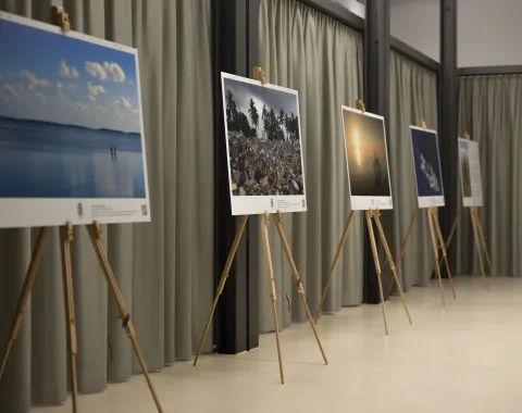 Vernissage Fotoausstellung Christian Clauwers am 7. Oktober 2025 an der Universität Liechtenstein.