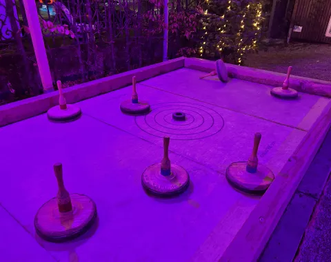 Eisstockschiessen im Biergarten