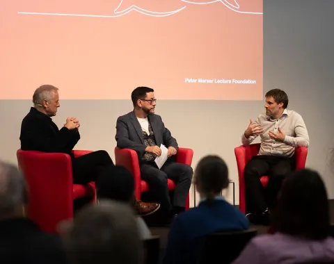 News_Campus-Gespraech_Bruno-Kaufmann_Christian-Frommelt_Universitaet-Liechtenstein