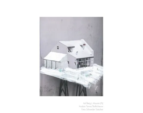 Modellfoto eines weissen Architekturmodells