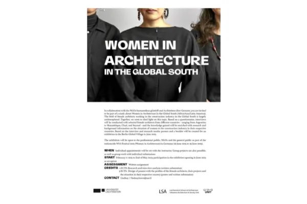 Plakat mit dem Titel "Women in Architecture"