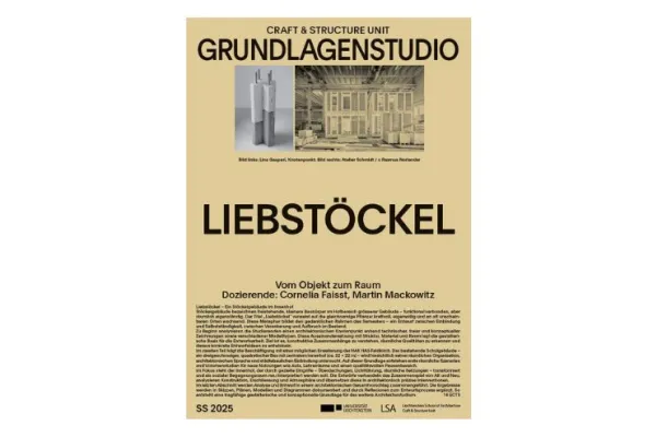 Beiges Poster zum Grundlagenstudio Handwerk und Struktur vom WS25/26