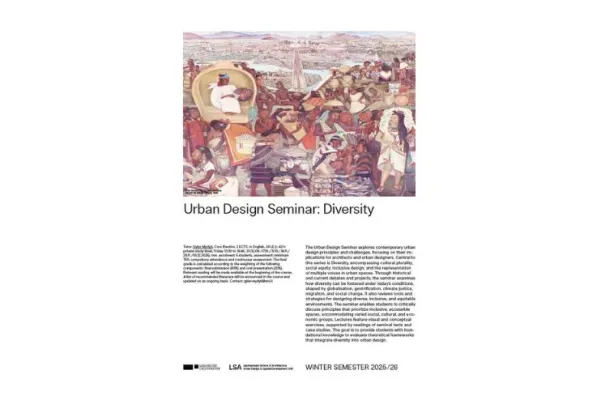 Poster zur Vorlesung Urban Design im WS25/26