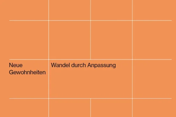 Oranges Magazincover mit Raster und schwarzer Schrift