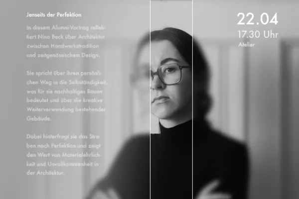 Ein grau/schwarz/weisses Veranstaltungsplakat