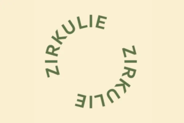 Grünes Logo mit gelbem Hintergrund